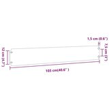 vidaXL Robniki za trato 10 kosov Bela 15x103 cm Hladno valjano jeklo | Shoptok.si