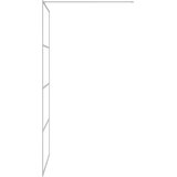 Pregrada za tuš srebrna 100 x 195 cm s prozirnim staklom ESG | shoptok.hr