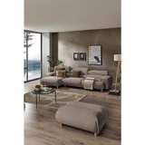 Lomoco KOTNA SEDEŽNA GARNITURA, velur svetlo rjava | Shoptok.si