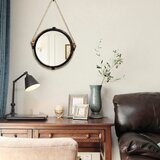 FUNLY MEE okroglo kovinsko ogledalo z vrvjo - 31 cm | Shoptok.si