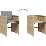  9-dijelni vrtni blagovaonski set od poliratana s jastucima bež | shoptok.hr