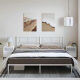  Metalni okvir za krevet s uzglavljem bijeli 183x213 cm | shoptok.hr