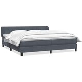  Krevet s oprugama s madracima tamnosivi 180x220 cm baršunasti | shoptok.hr