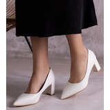 Gemre White block heel pumps Tunia | Shoptok.si