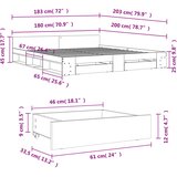  Okvir za krevet s ladicama boja hrasta 180x200 cm | shoptok.hr
