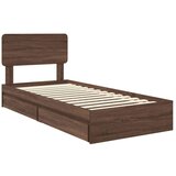 Krevet s od storage Smeđi hrast 100 x 200 cm Konstruirano drvo | shoptok.hr