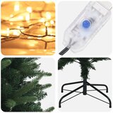  Umjetno božićno drvce s nogom 120 cm 150 LED lampica - 120 cm s LED svjetlima Zelena | shoptok.hr
