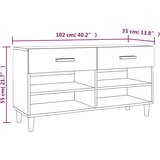 Ormarić za cipele dimljeni hrast 102x35x55 cm konstruirano drvo | shoptok.hr