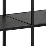 Actona Črn regal v kamnitem dekorju 120x83 cm Strington – | Shoptok.si