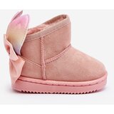 Boto Girl's Padded Snow Boots with Ribbons Pink Meriva | ePonuda.com
