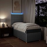 Box spring krevet s madracem svjetlosivi 90x190 cm od tkanine | shoptok.hr