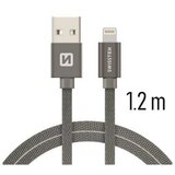 Swissten kabel USB/Lightning, platneni, 1.2m, sivi | shoptok.hr