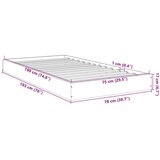 vidaXL Posteljni okvir črn 75x190 cm inženirski les | Shoptok.si