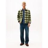 Tommy Jeans Prehodna jakna oliva / pastelno zelena / bela | Shoptok.si