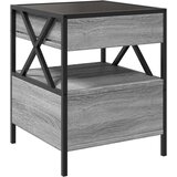 Noćni ormarić s beskonačnim LED boja hrasta 40 x 40 x 51 cm | shoptok.hr