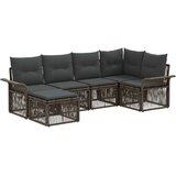 vidaXL Vrtna sedežna garnitura 6 pcs Siva poli ratan, (5000272426) | Shoptok.si