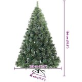 vidaXL Moderna Umjetna Zložljiva Božična Jelka S Snežnimi Cvetica Bela | Shoptok.si