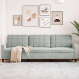 vidaXL Trosed svetlo siv 210 cm žamet | Shoptok.si