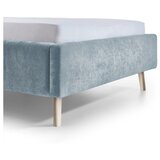 Meise Möbel Svetlo modra oblazinjena zakonska postelja z letvenim dnom 140x200 cm Mattis – | Shoptok.si