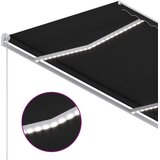 Tenda na ručno uvlačenje s LED svjetlima 350 x 250 cm antracit | shoptok.hr