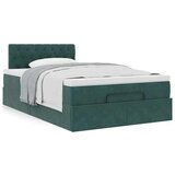vidaXL Otomanski krevet s madracem tamnozeleni 120x200 cm baršunasti | shoptok.hr