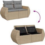 vidaXL 6-dijelni set vrtnih sofa s jastucima bež od poliratana | shoptok.hr