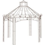  Vrtni paviljon antikni smeđi 400 x 258 x 378 cm željezni | shoptok.hr