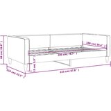  Dnevni krevet smeđesivi 100 x 200 cm od tkanine | shoptok.hr