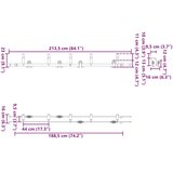 Pribor za klizna vrata 213,5 cm čelični crni | shoptok.hr