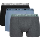 DIM COTTON STRETCH BIO BOXER 3x - Men's boxer shorts made of organic cotton 3 pcs - grey - blue - black | Shoptok.si