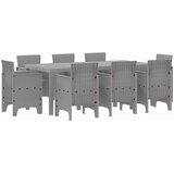  Vrtni set za objed 9 pcs Svjetlosiva Polipropilen | Eponuda.com