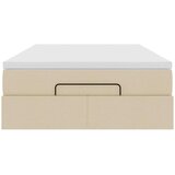  Otomanski okvir kreveta s madraca krem 120x190 cm od tkanine | Eponuda.com