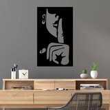 Wallity Zidna dekoracija Shut Up, 39x66 cm, Crna Cene