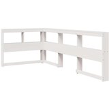  Krevet s regalom za knjige bez madraca bijeli 75x190cm borovina | shoptok.hr