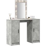  Toaletni stol s LED svjetlima Beton sivi 102x33x135 cm | shoptok.hr
