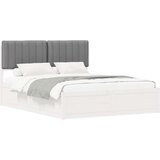  Krevetni okvir s tapiciranim uzglavljem Svijetlo siva | shoptok.hr