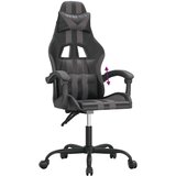  Igraća stolica crno-siva od umjetne kože | shoptok.hr