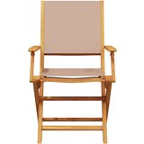  3-dijelni bistro set od tkanine i masivnog drva smeđesivi | shoptok.hr
