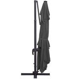  Konzolni vrtni suncobran LED sa stupom 400 x 300 cm antracit | shoptok.hr