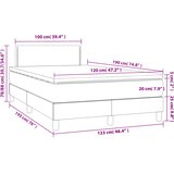  box spring s madracem bijeli 120x190 cm od umjetne kože | shoptok.hr