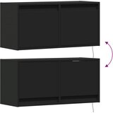  Zidni TV ormarić s LED svjetlima crni 80x31x38 cm | shoptok.hr