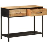 Maison Chic konzolna miza - miza ob steni 100x35x76 cm trden mangov les in železo, (21786509) | Shoptok.si