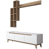 Kalune Design Bijeli/u prirodnoj boji TV set u dekoru oraha 180x49 cm Linh – | shoptok.hr