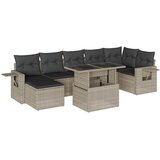  8-dijelni set vrtnih sofa od poliratana s jastucima svjetlosivi | shoptok.hr