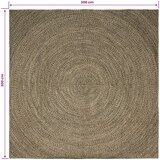  Tepisi za područja Prirodna i crna 300 x 300 cm Juta | Eponuda.com