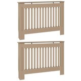 vidaXL pokrivač radijatora 2 pcs smeđa 112 x 19 x 81.5 cm | shoptok.hr