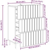  Ormar s ladicama Bijela 66 x 34 5 x 92 cm Konstruirano drvo - Bijela Slike