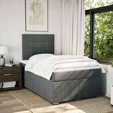 vidaXL Box spring postelja z vzmetnico temno siva 120x190 cm blago | Shoptok.si