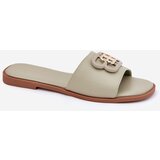 Boto Flat Women's Sandals With Decorative Detail Green Nenitta | shoptok.hr