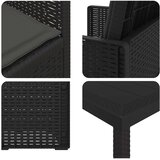  Vrtni set za objed s jastukom 9 pcs Antracit PP | shoptok.hr